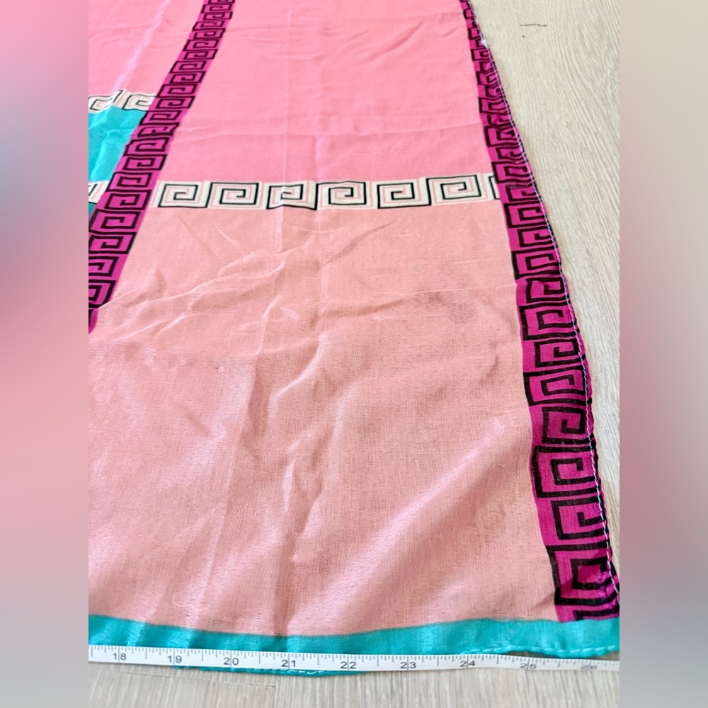Y2K Vintage Beach Vacation Colorful Geometric Patterned Scarf 67*27 - Picture 4 of 5